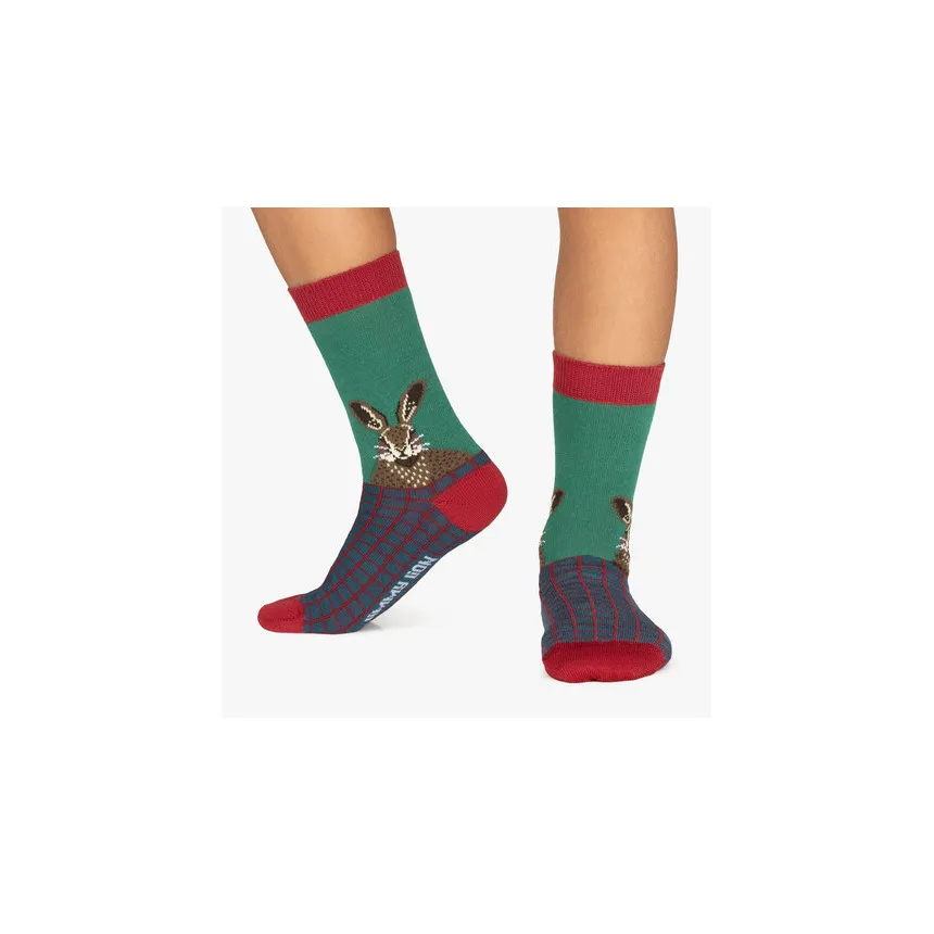 Calcetines Jimmy Lion Hare Head Para Niños Verde 