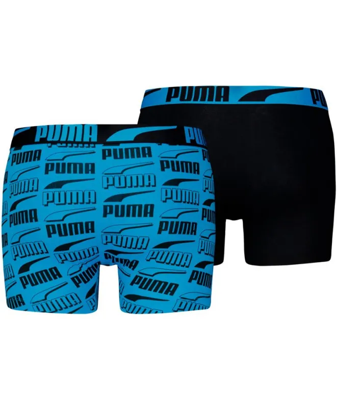 Calzoncillos de Puma Printed 2P Hombre Azul