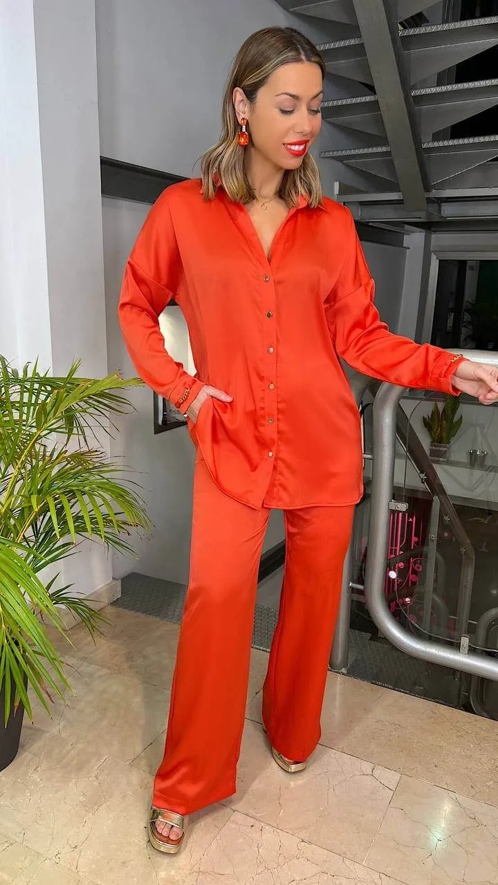 Camisa + Pantalón  Gold Orange Cadena Manga