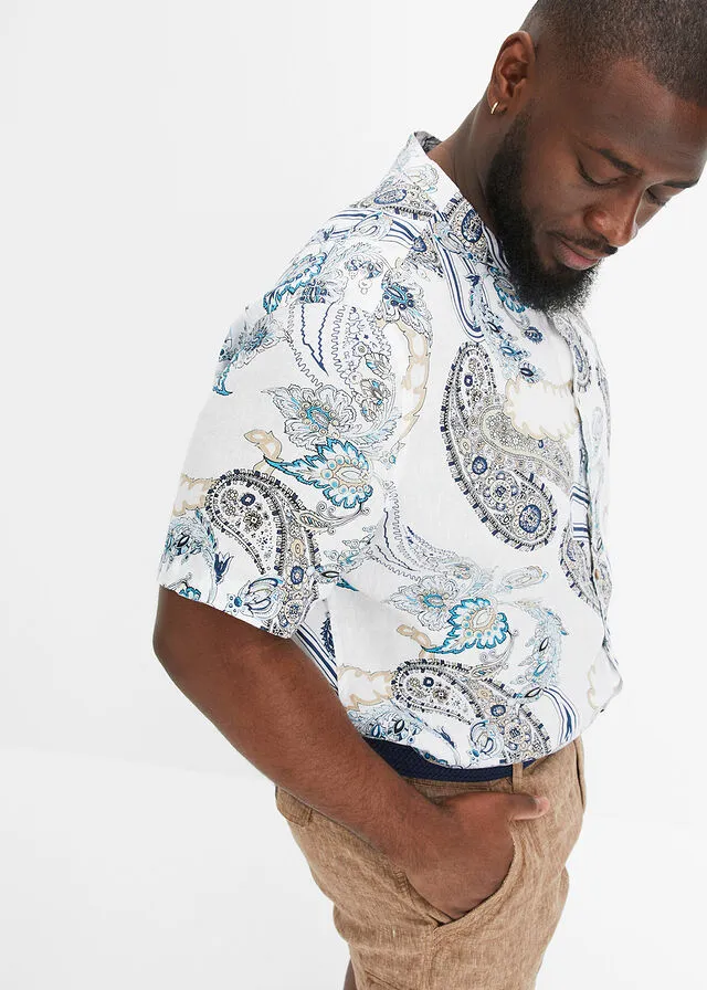 Camisa de manga corta Blanco lana