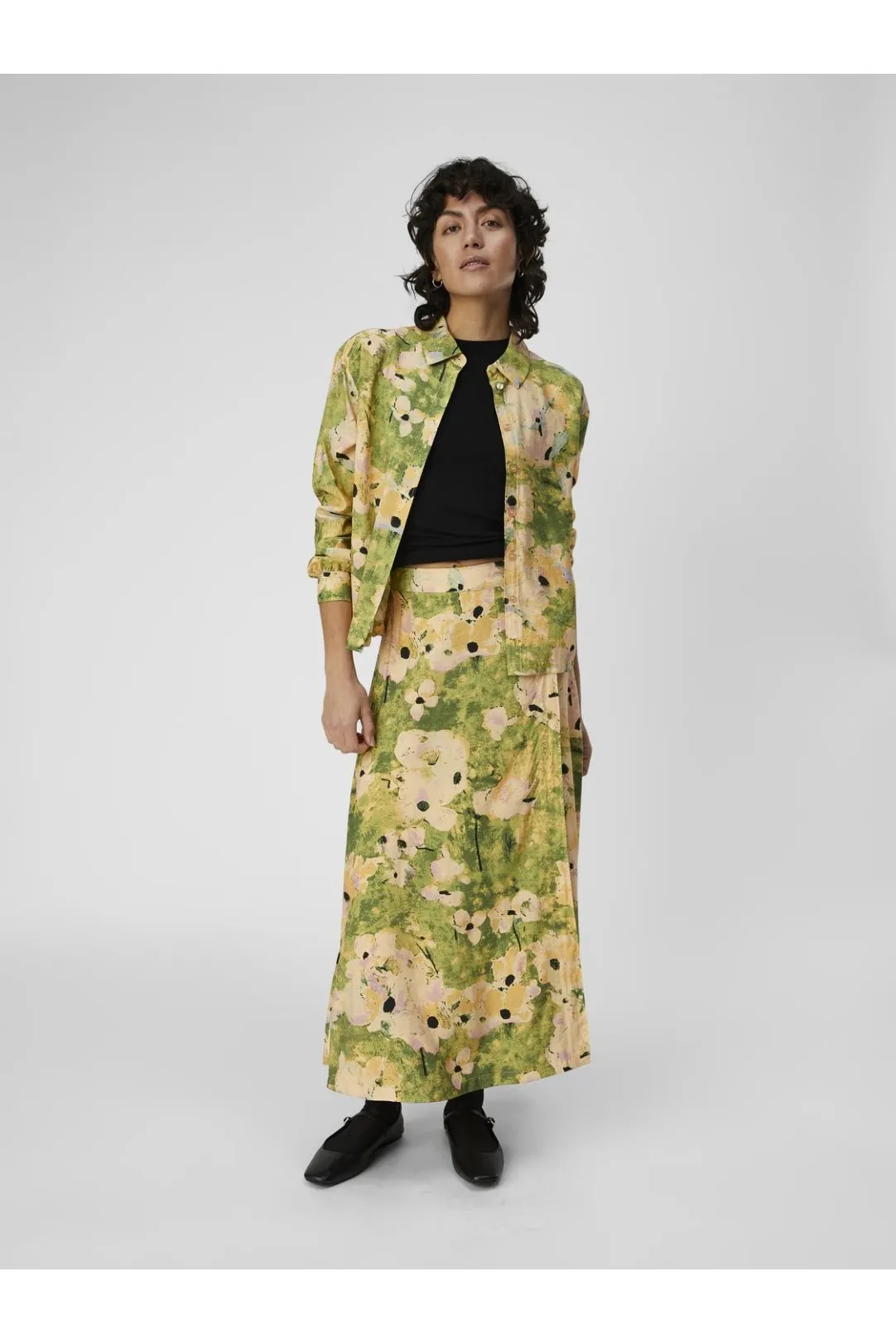 CAMISA ESTAMPADA OBJLACE AMARILLO