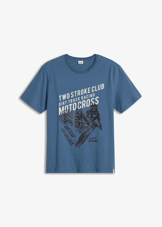 CAMISETA AZUL VAQUEROBEIGENEGRO
