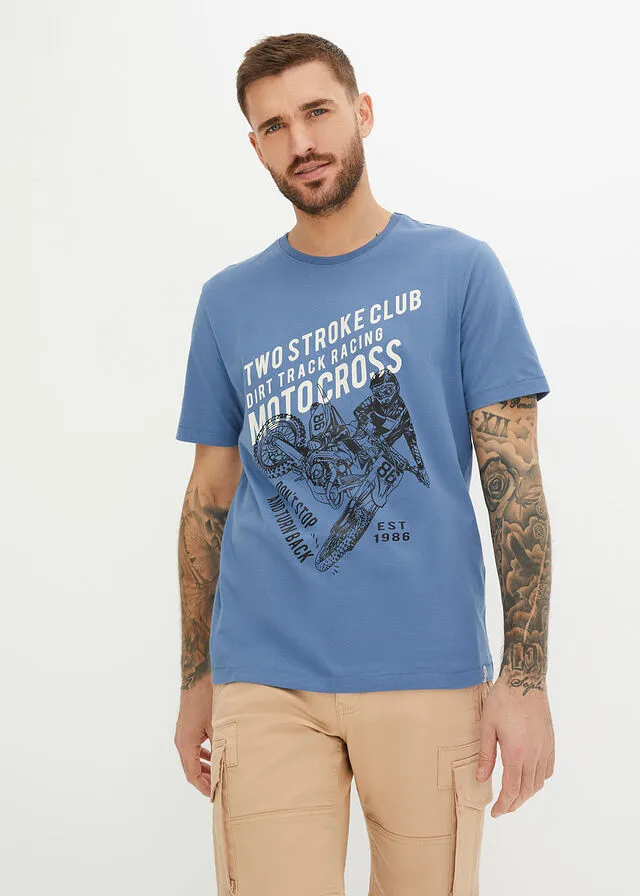 CAMISETA AZUL VAQUEROBEIGENEGRO
