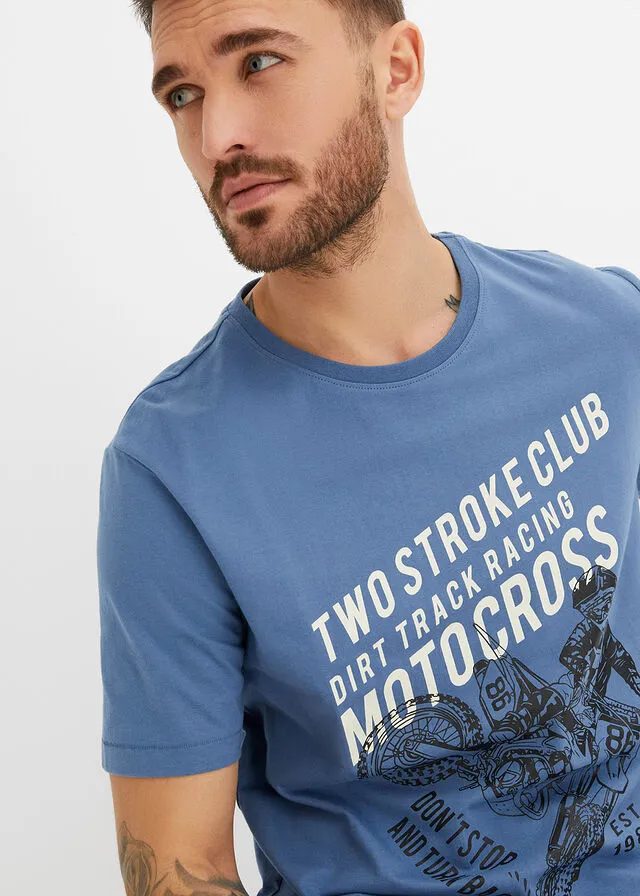 CAMISETA AZUL VAQUEROBEIGENEGRO
