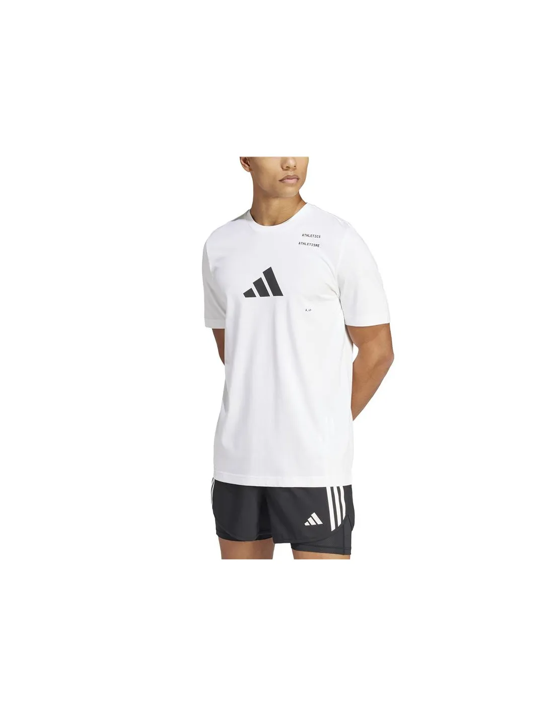 Camiseta de Running adidas Ath Cat G Hombre Blanco