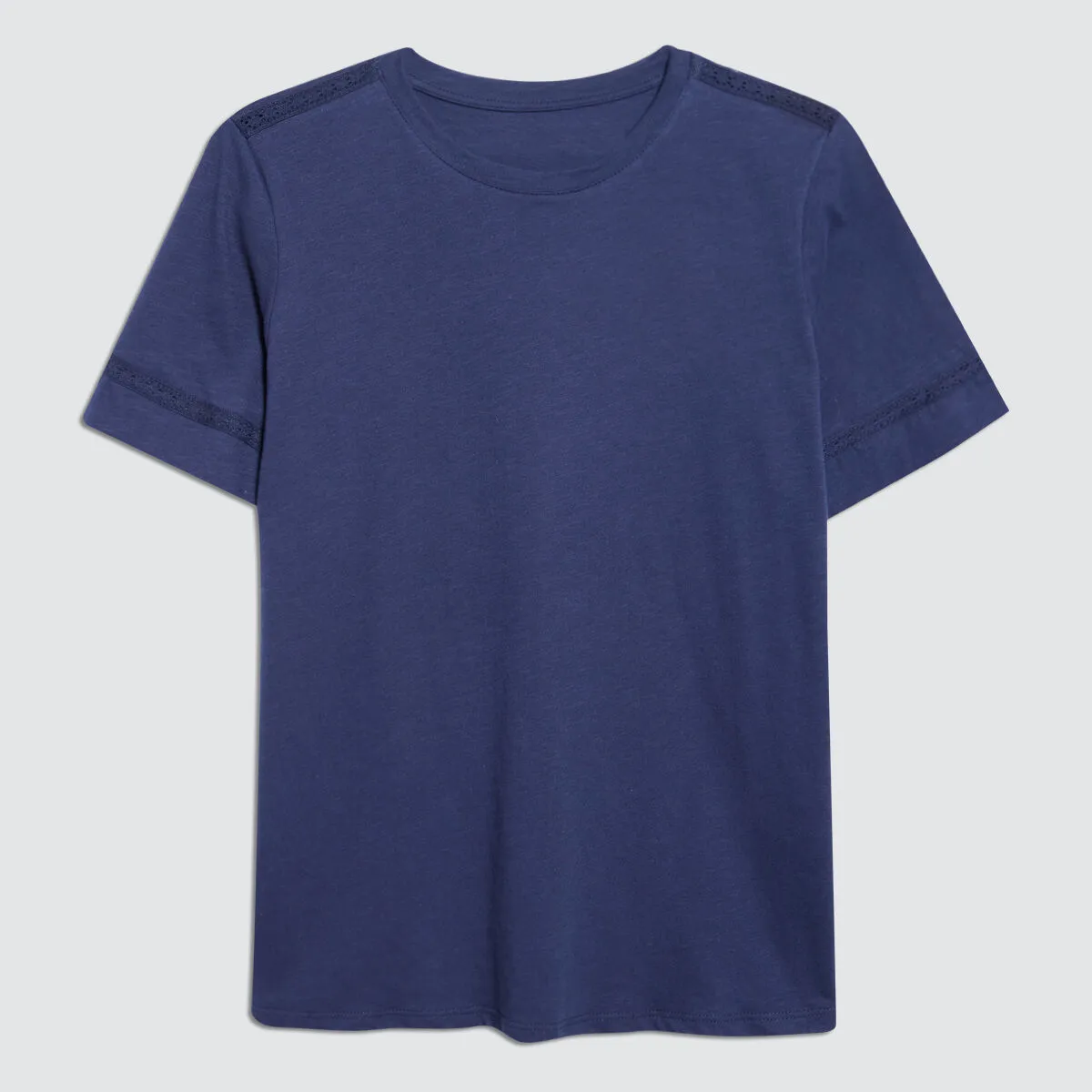 Camiseta Manga Corta Con Bordados
