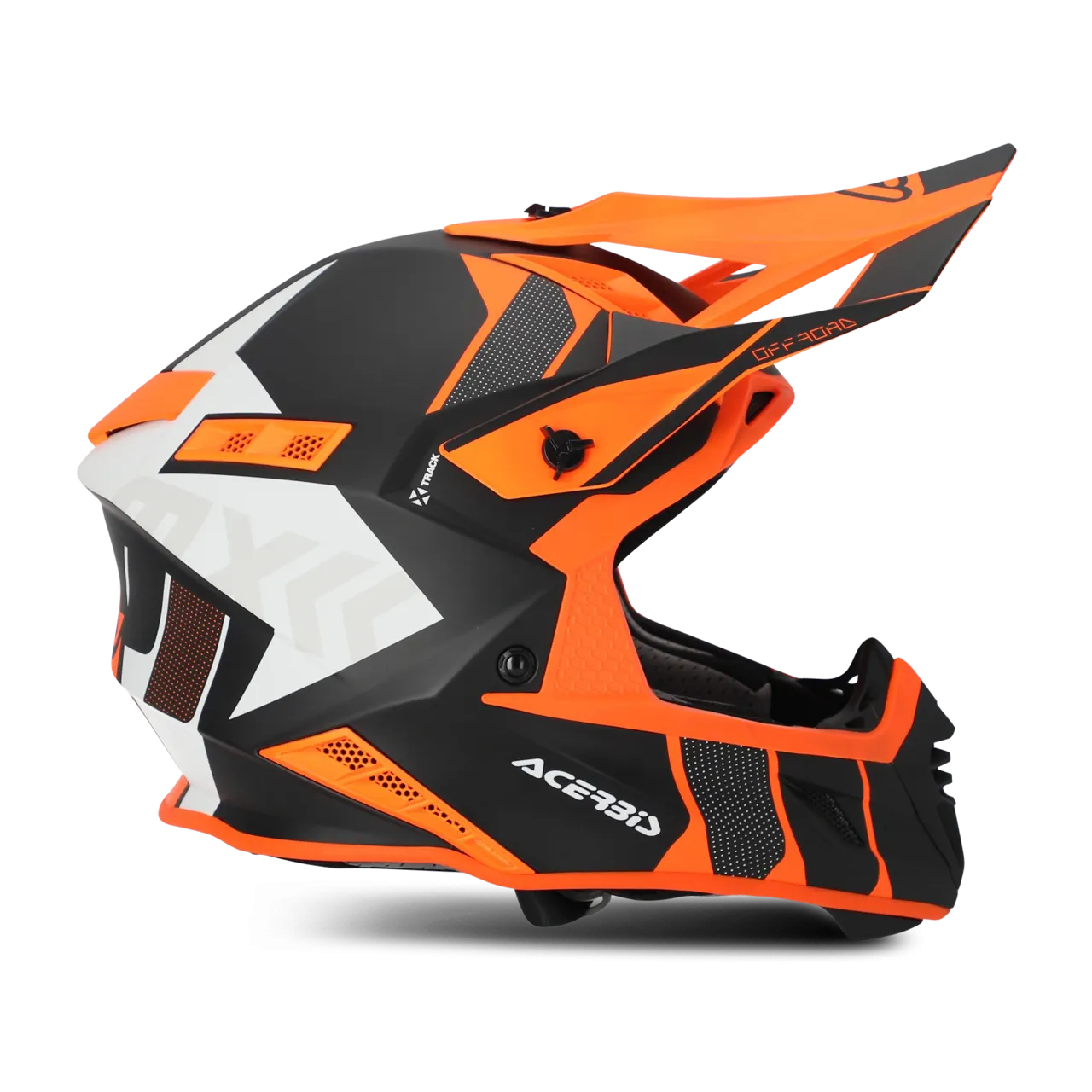 CASCO DE CROSS ACERBIS XTRACK NARANJA FLúORNEGRO 