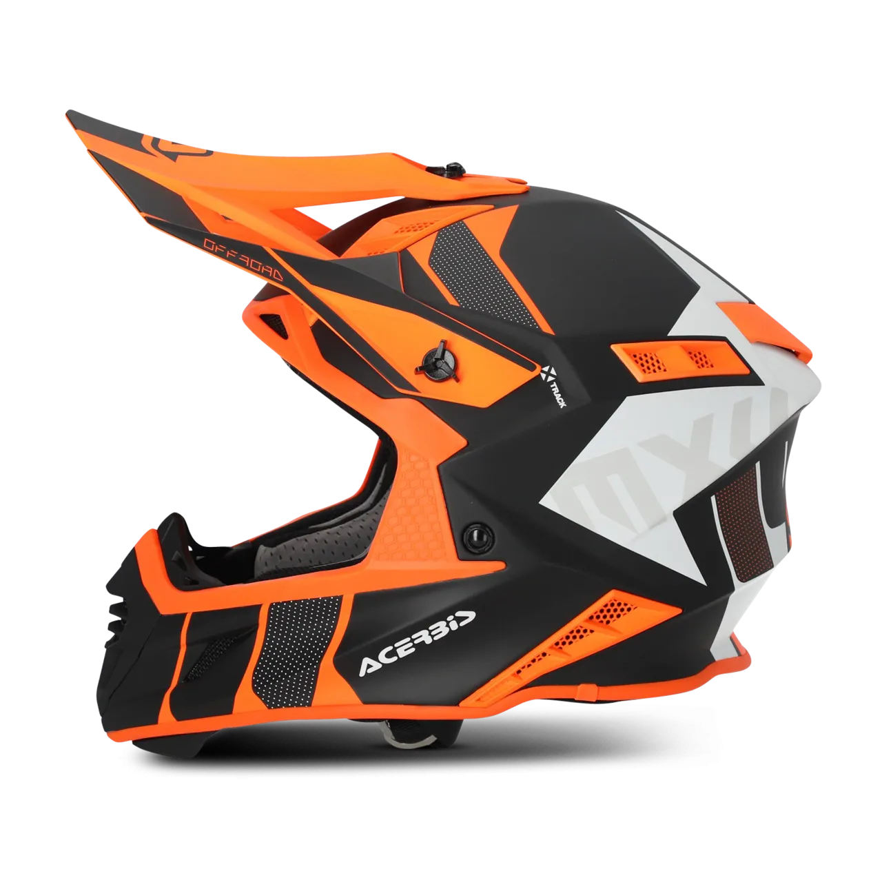 CASCO DE CROSS ACERBIS XTRACK NARANJA FLúORNEGRO 