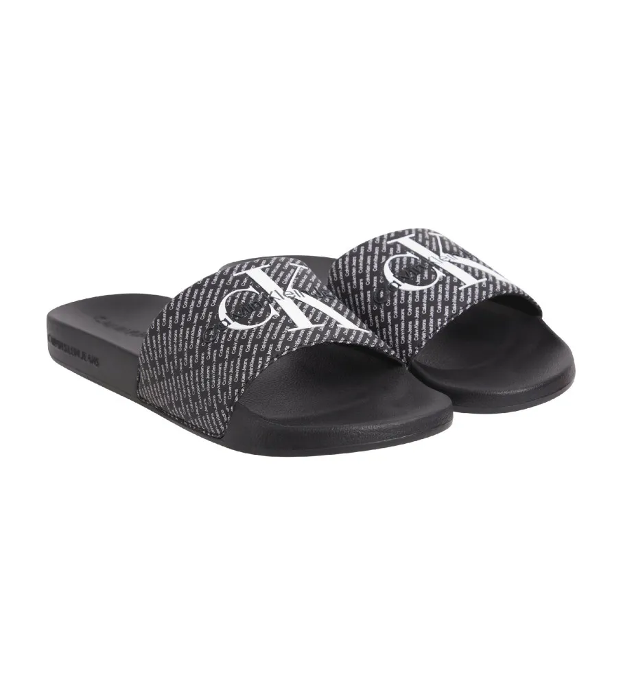 Chanclas Slide Aop negro