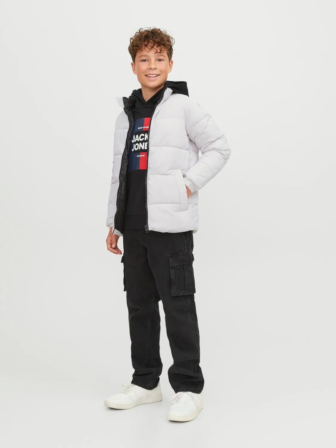 Chaqueta corta acolchada Junior | Blanco | Jack & Jones®