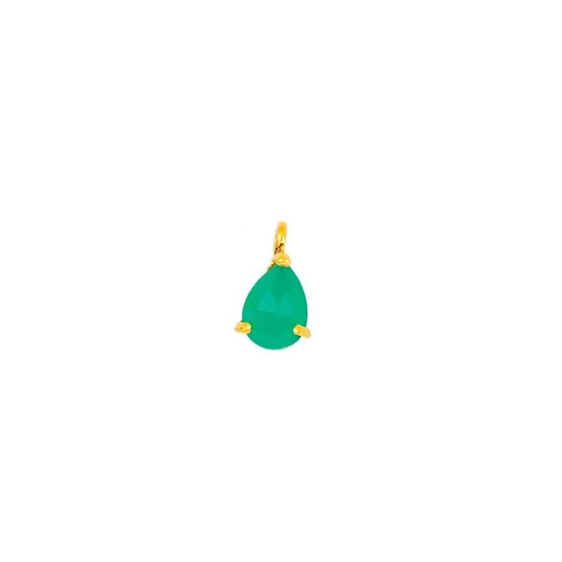 Charm Lágrima Calcedonia Verde