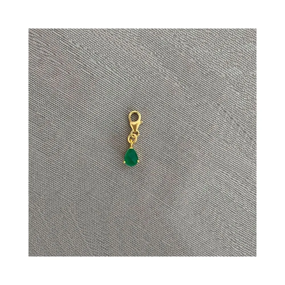 Charm Lágrima Calcedonia Verde
