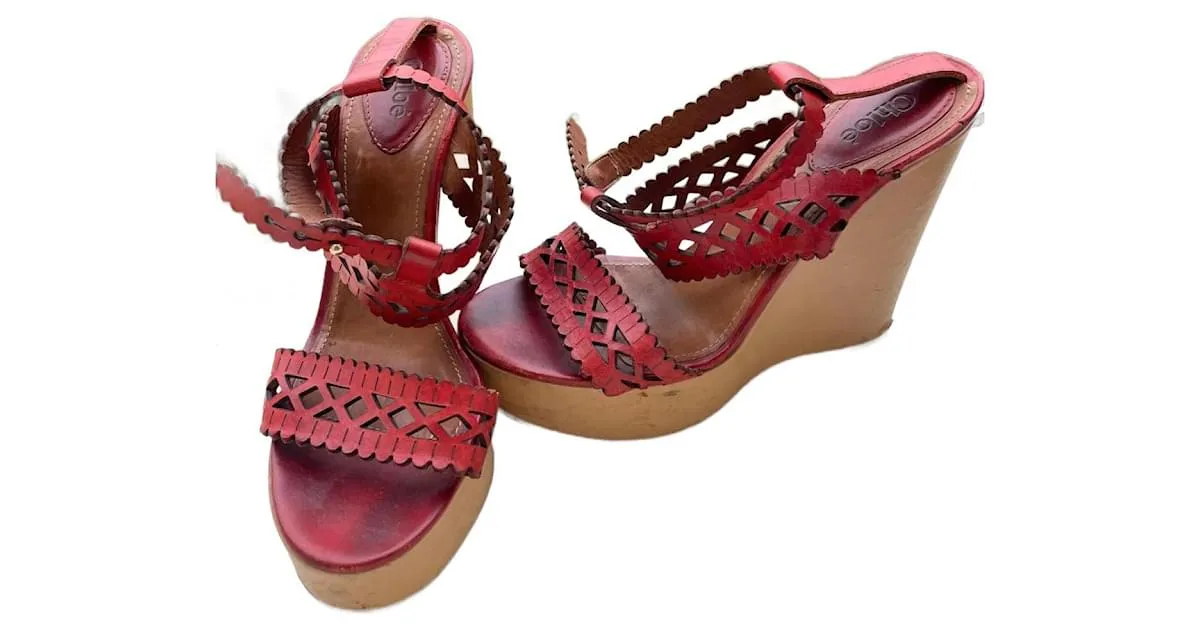 Chloé Sandalias Coral 