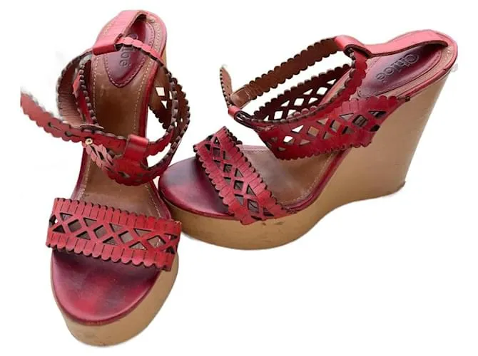 Chloé Sandalias Coral 
