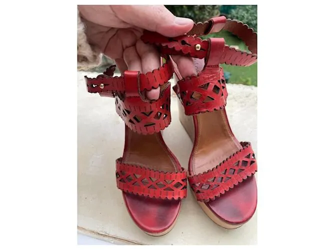 Chloé Sandalias Coral 