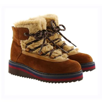 CLARYSBotines pelo cordones doble suela niña Clarys 8956