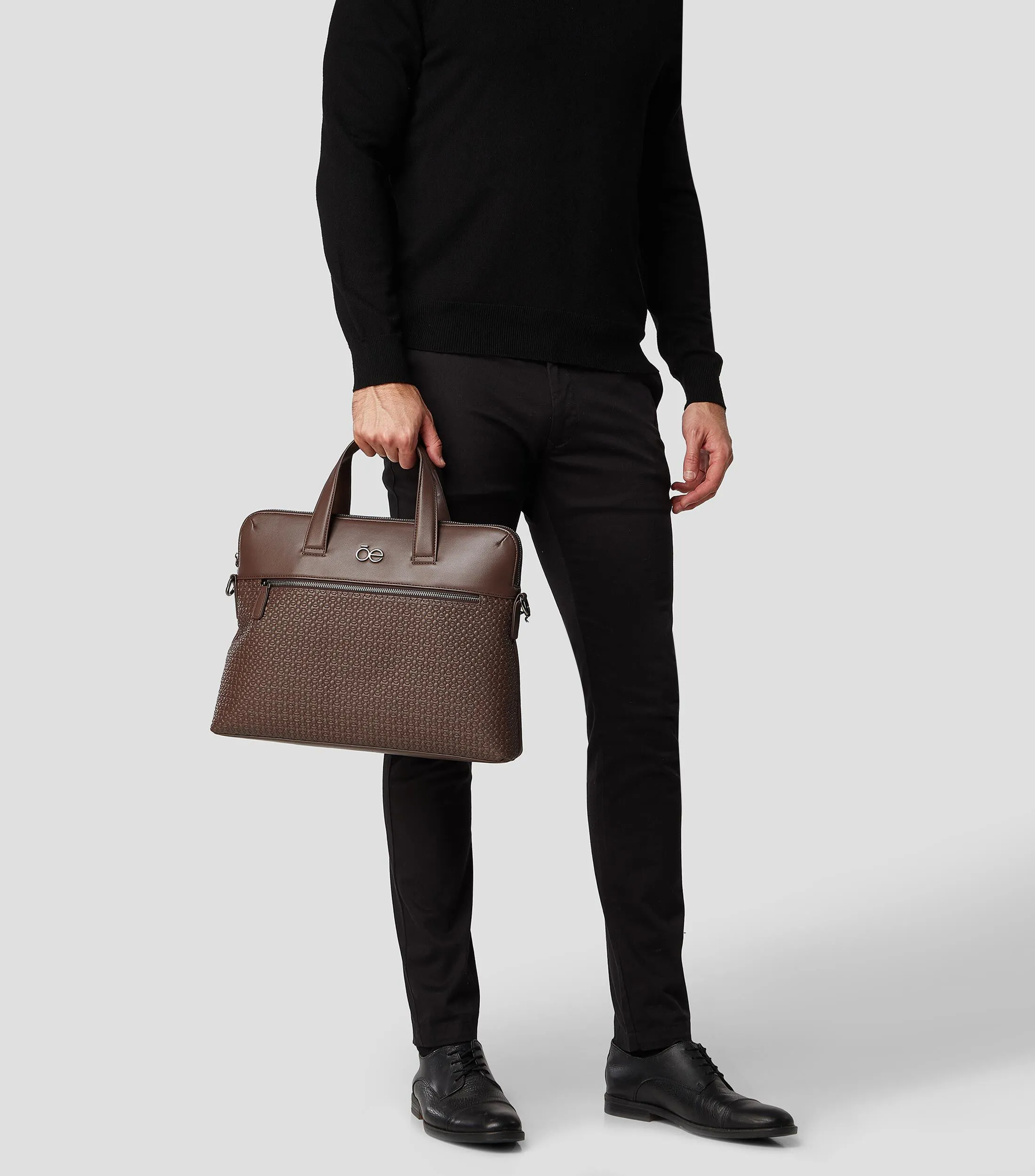 Clóe Porta laptop Messenger en piel Hombre