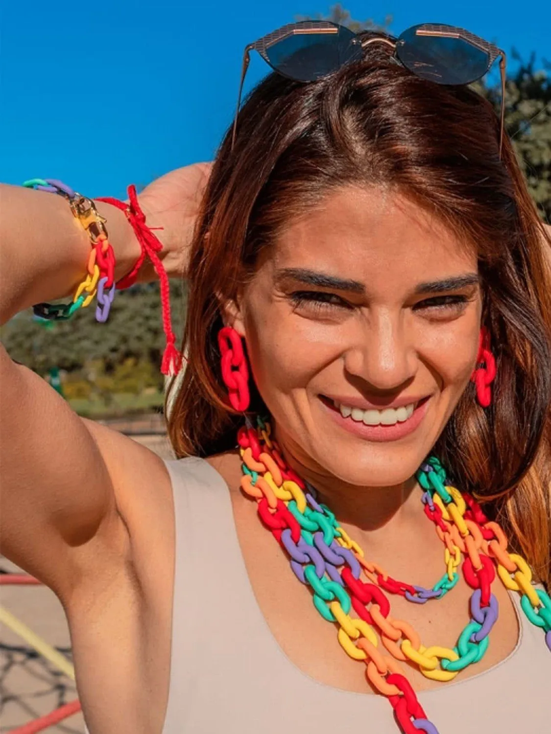 COLLAR GRUESO ARCOIRIS ANARTXY