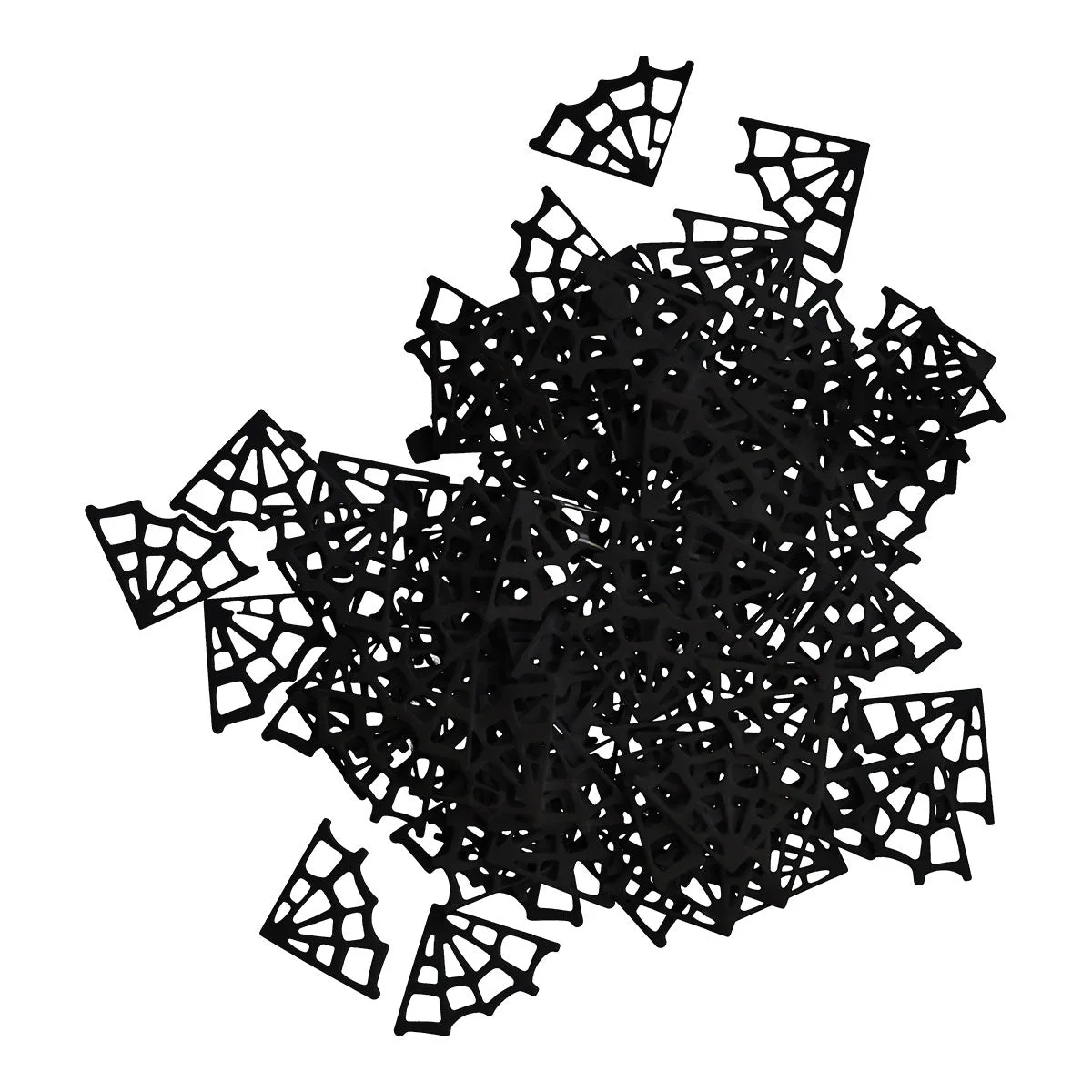 Confeti Metálico en Forma de Telaraa color Negro