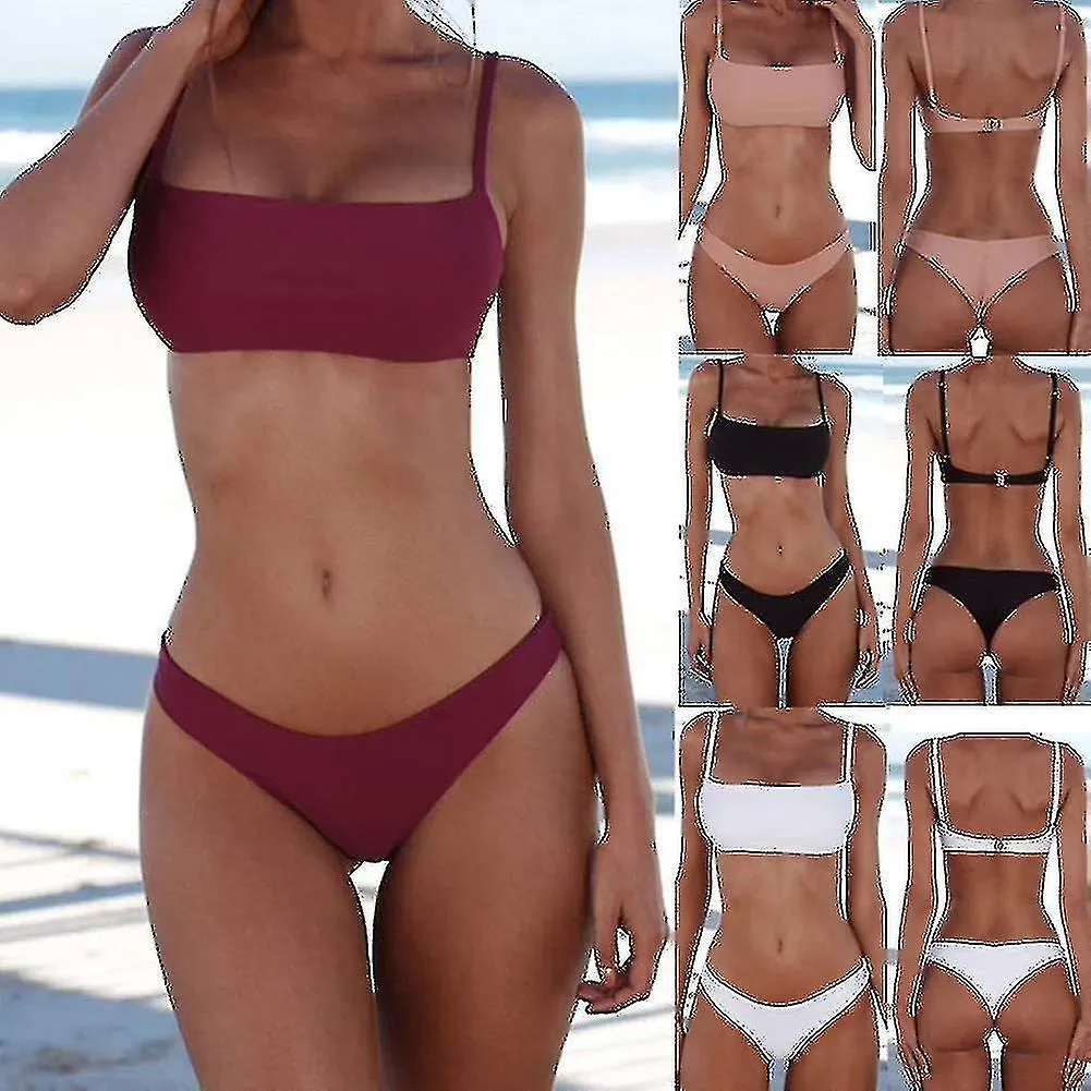 CONJUNTO DE BIKINI PARA MUJER TRAJES DE BAñO TANGA DE CINTURA BAJA SIN BORDES TRAJES DE BAñO 