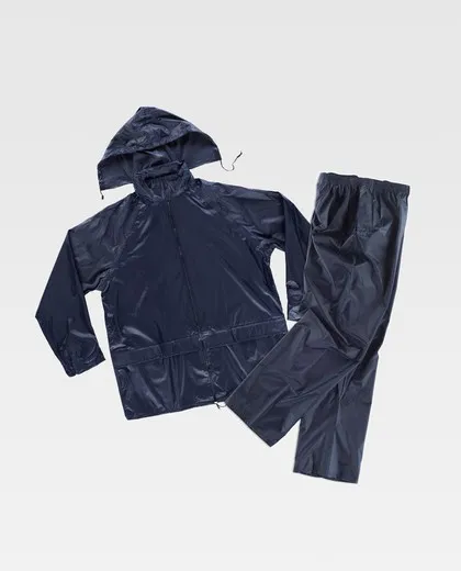 Conjunto de pantalón y chaqueta impermeables Marino