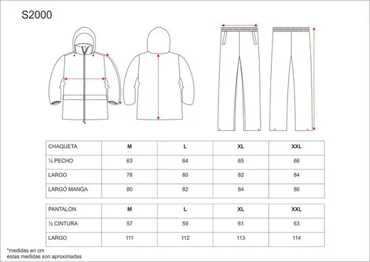 Conjunto de pantalón y chaqueta impermeables Marino