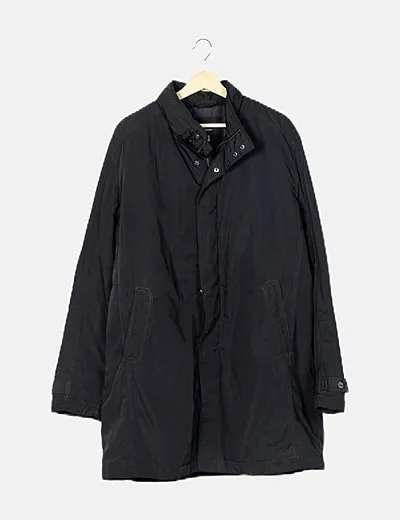 Cortefiel Anorak largo negro