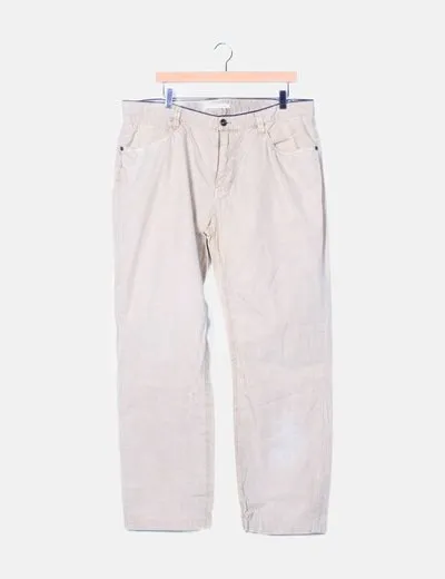 Cortefiel Pantalón denim beige