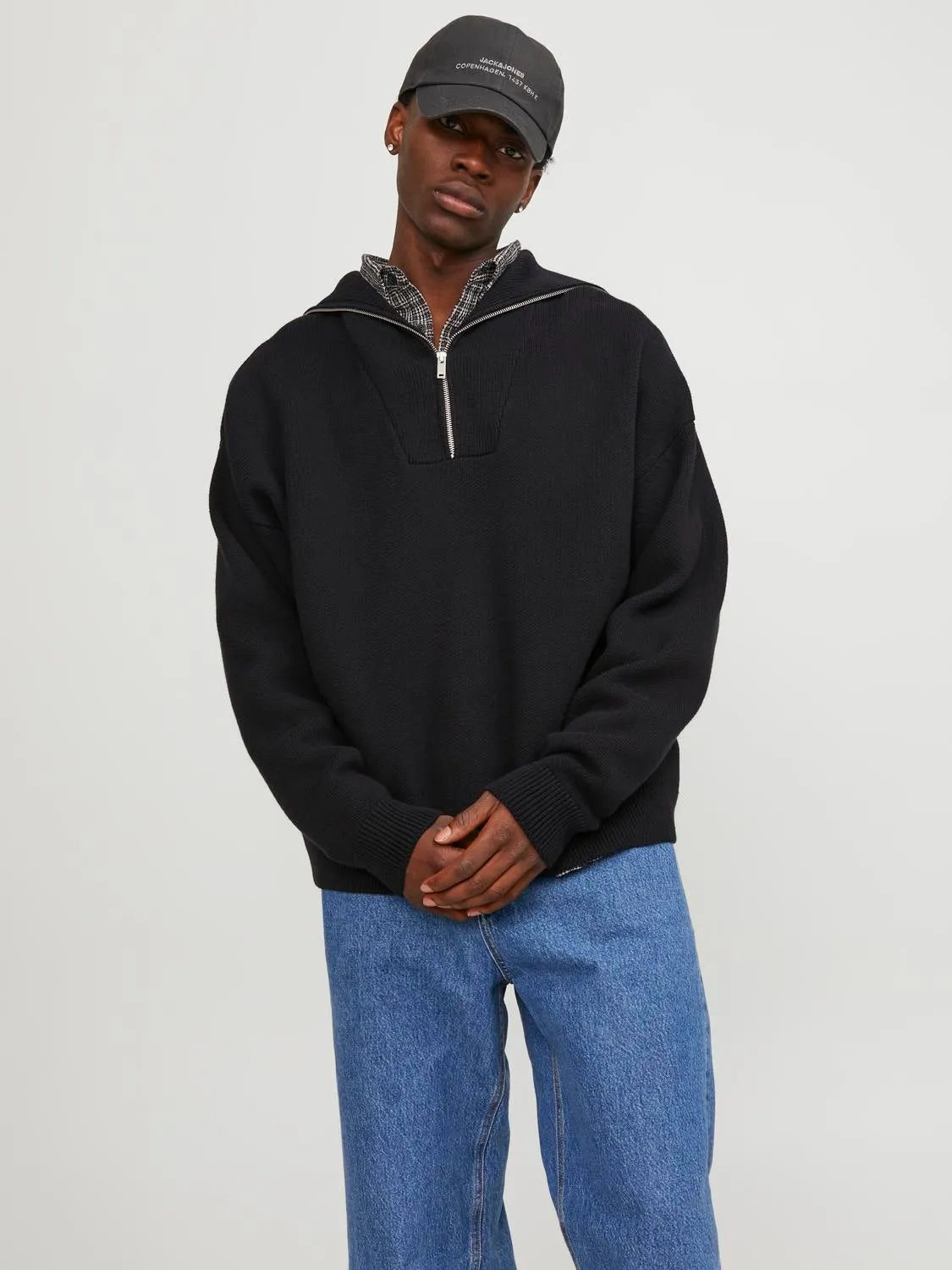 Cremallera de un cuarto | Negro | Jack & Jones®