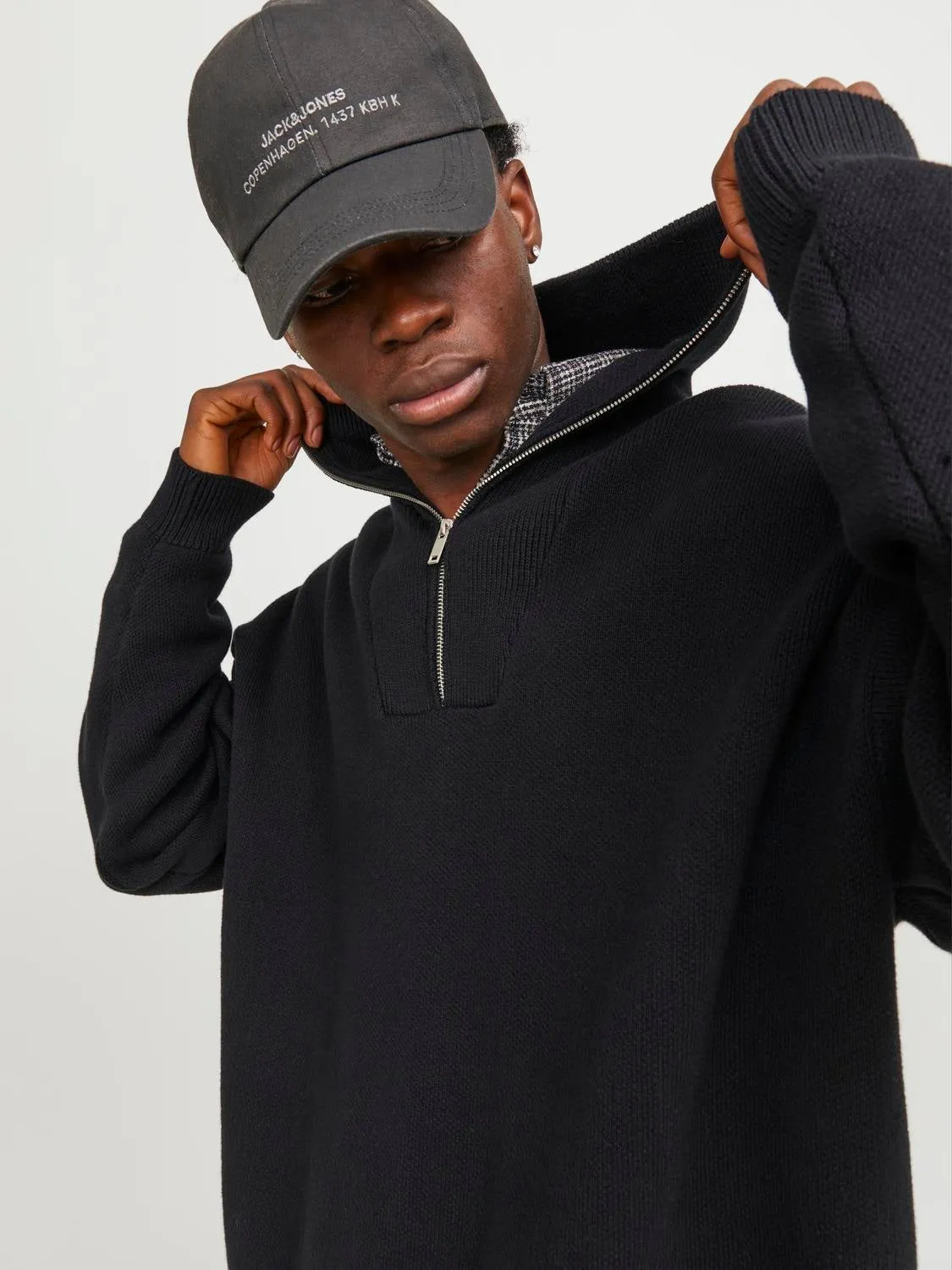 Cremallera de un cuarto | Negro | Jack & Jones®