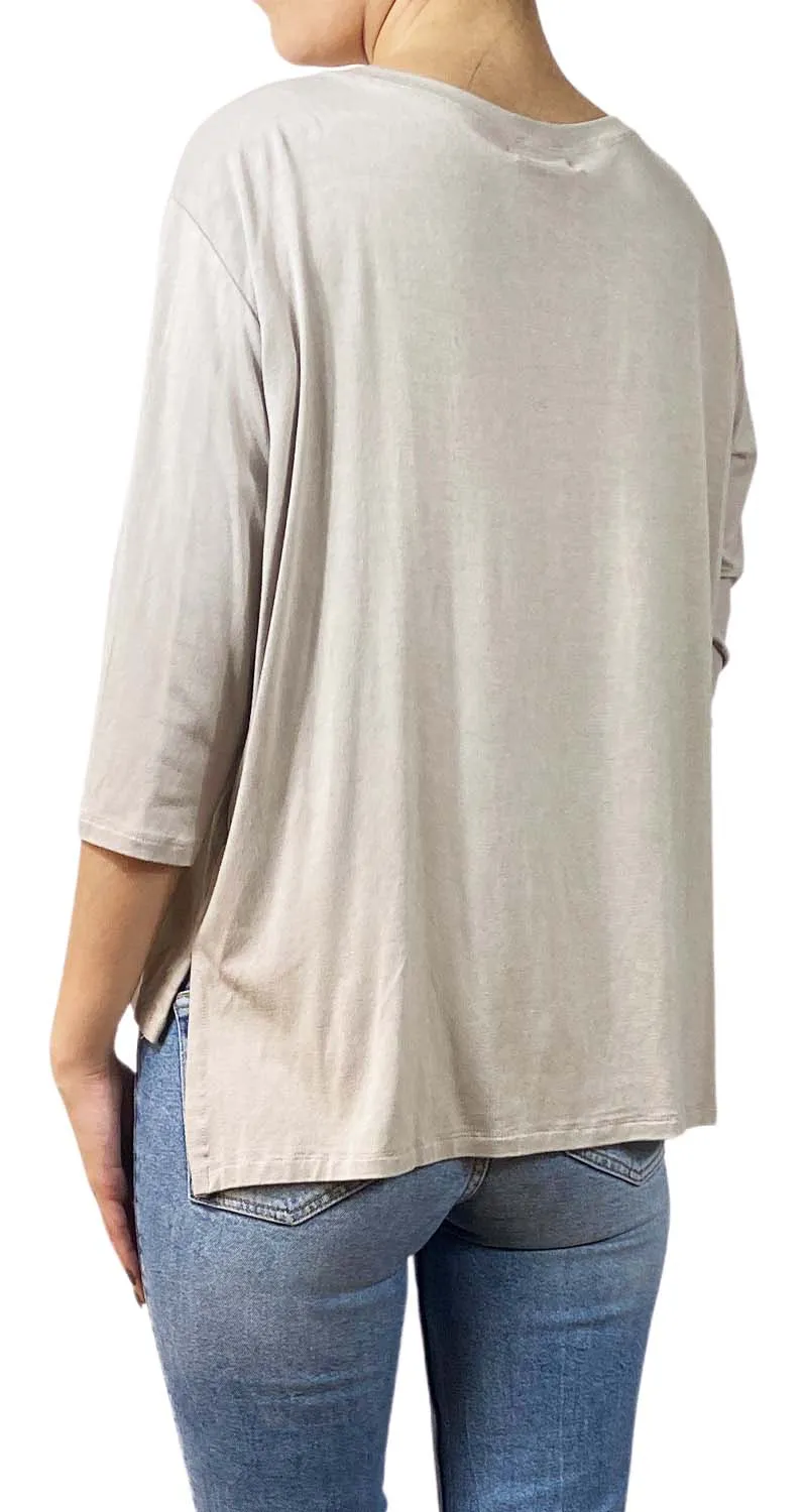 CUPIDA Polera Buda Asimétrica Beige