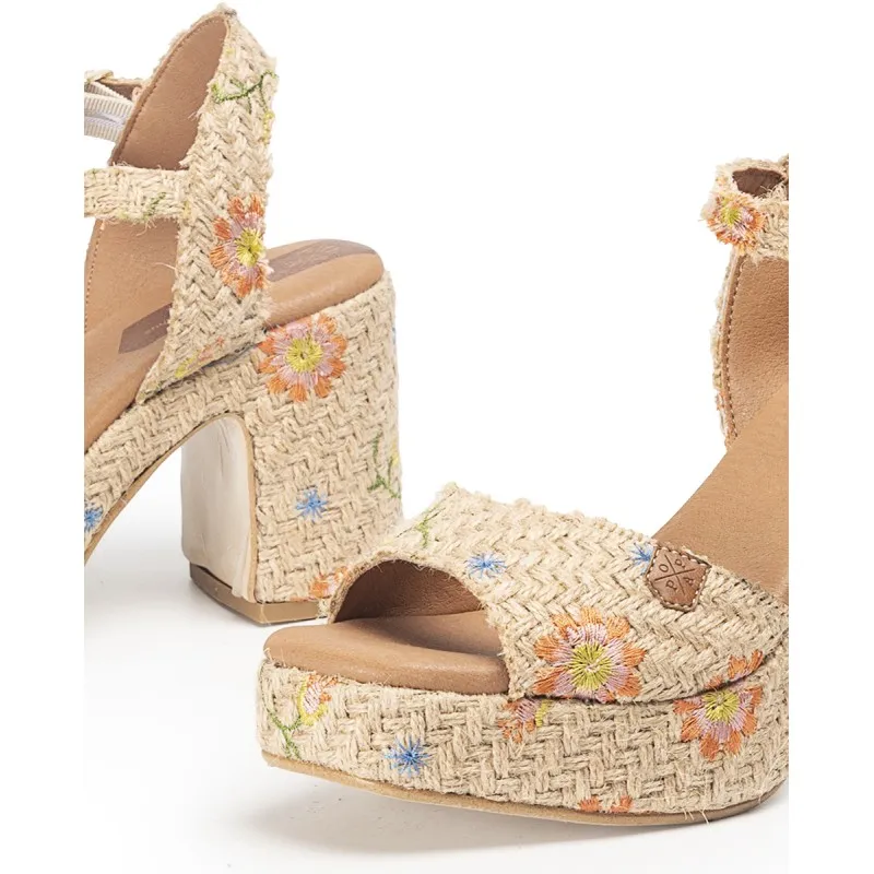 Cuña Tacón Marsella Flores Multi