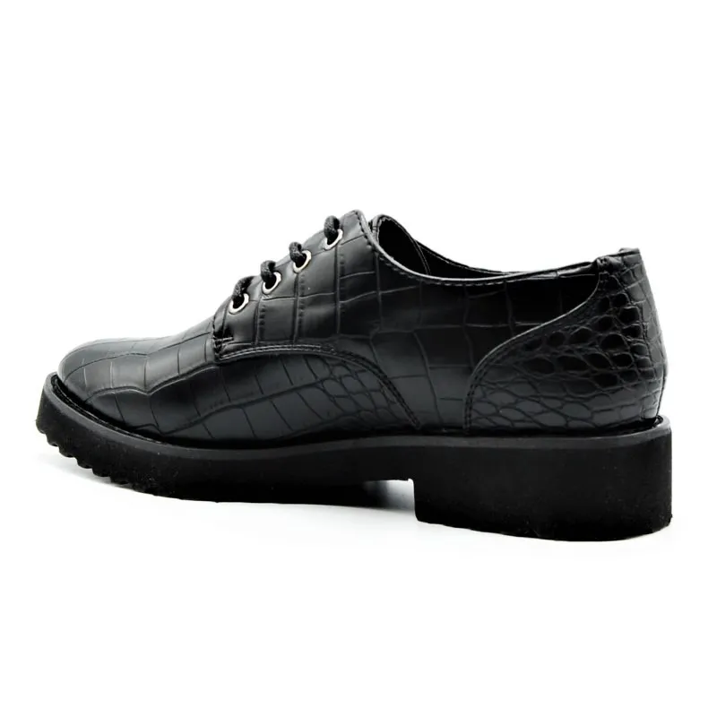 DAngela DRB 18127 Negro y marrón. Zapato cordones mujer