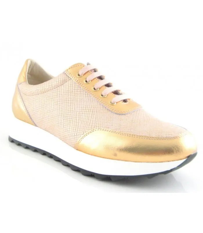 Deportivo cordones en laminado cobre
