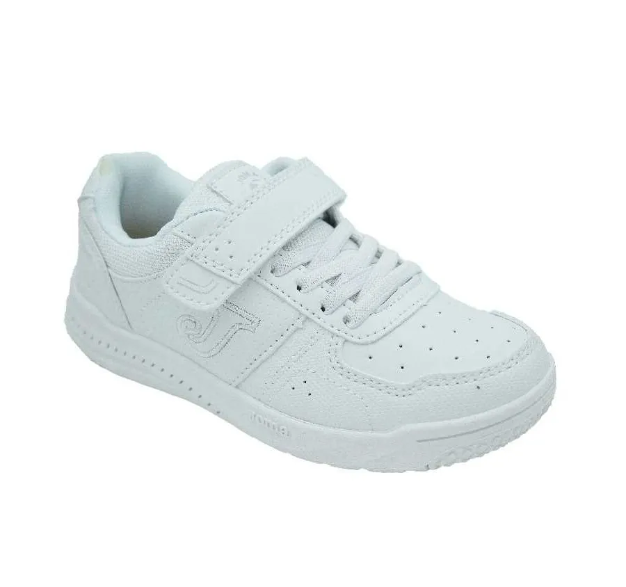 DEPORTIVO JOMA WHARW2202V PARA NIÑOS BLANCO CON VELCRO CORDONES ELÁSTICOS Y PLANTILLA DE PIEL 27421