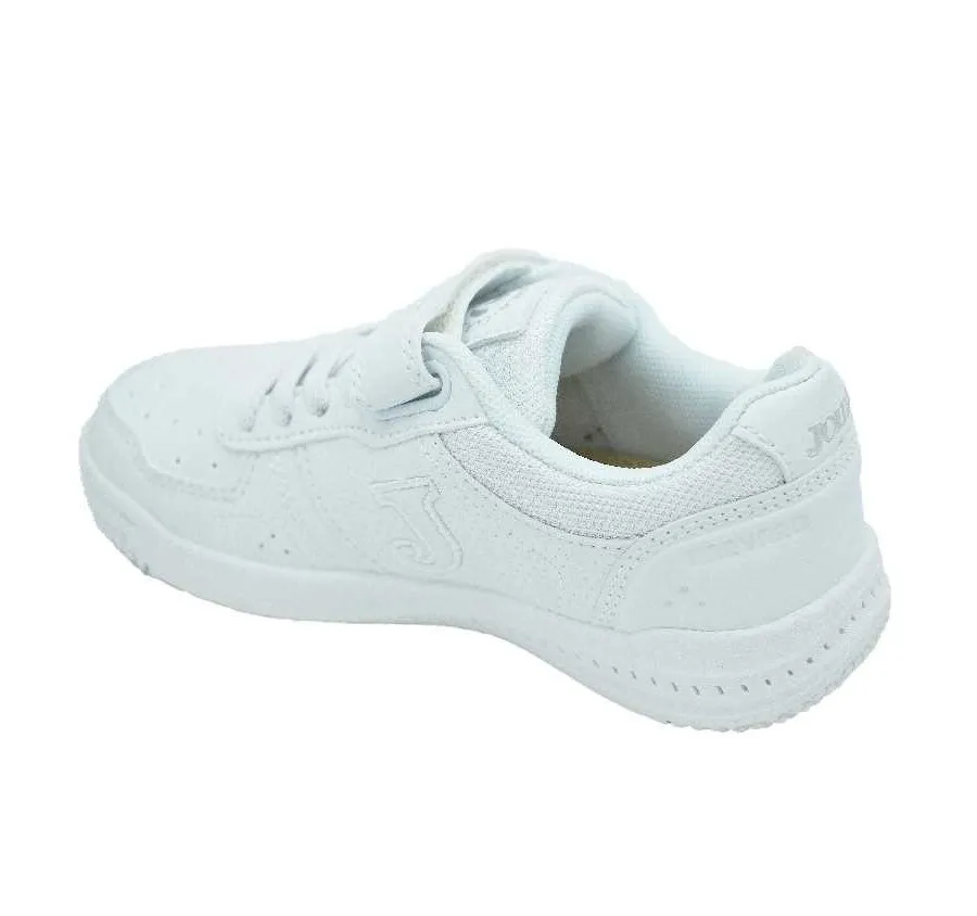 DEPORTIVO JOMA WHARW2202V PARA NIÑOS BLANCO CON VELCRO CORDONES ELÁSTICOS Y PLANTILLA DE PIEL 27421