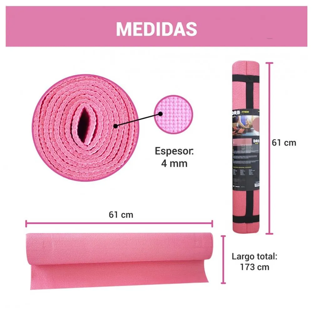 DRB MAT  YOGA LISA 20 ROSA  TALLE U