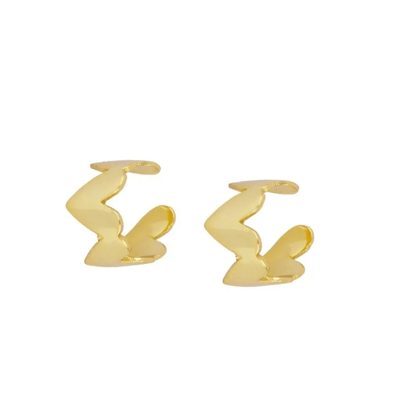 Ear Cuff Corazones Oro