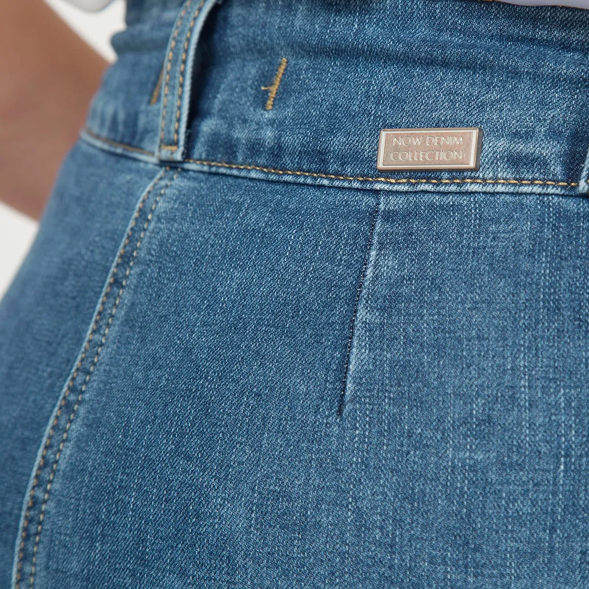 Falda Corta Denim Cargo Camelia