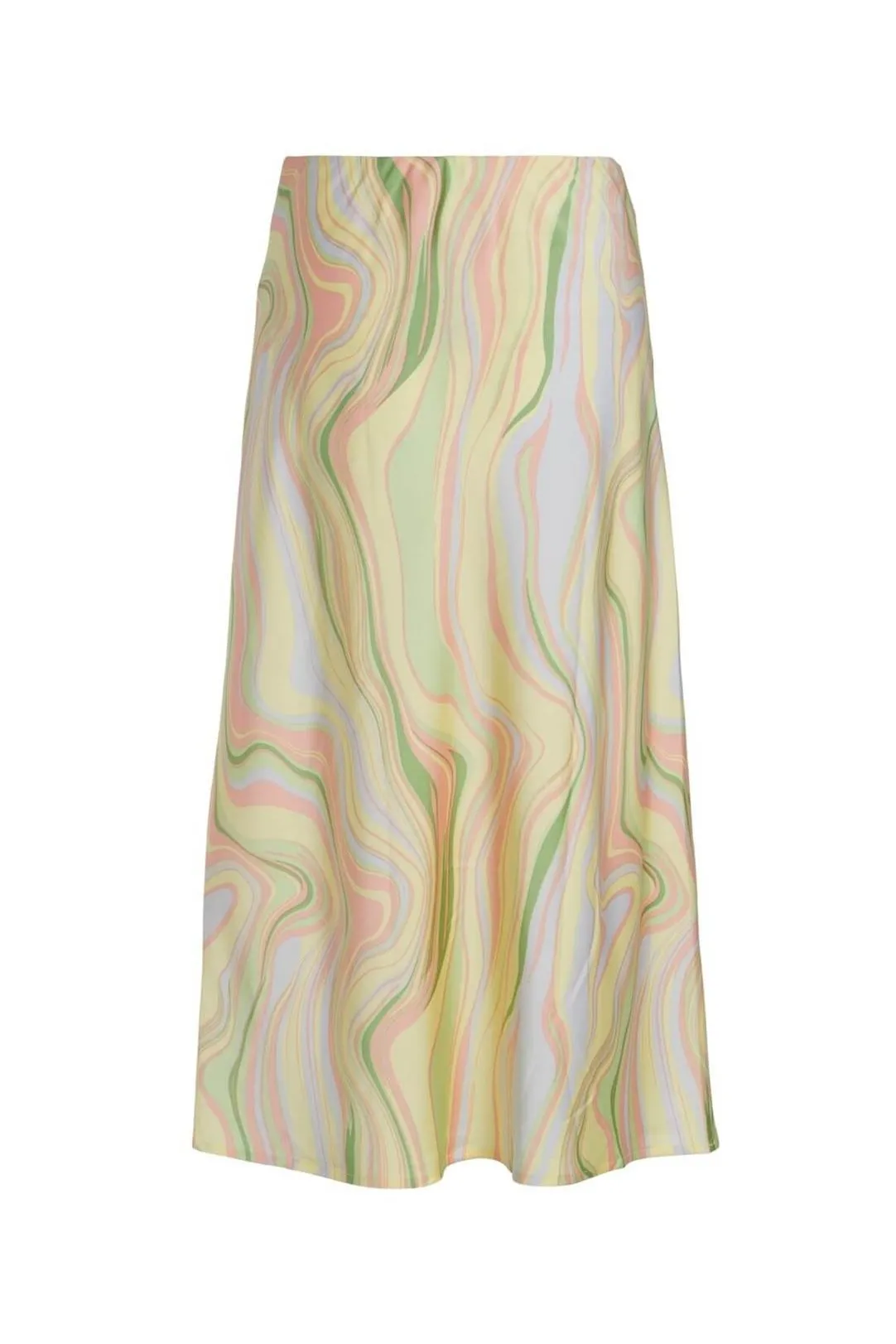 Falda midi estampada Vicandy amarillo