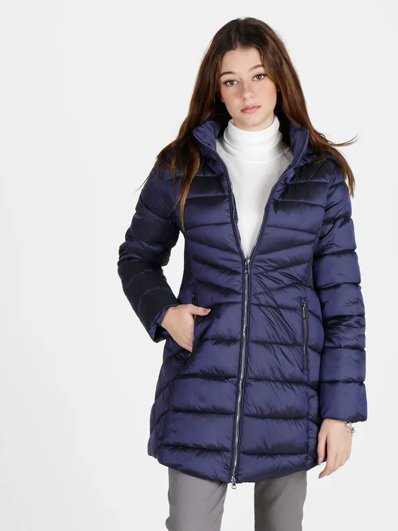 Flight Finery Chaqueta acolchada de mujer con capucha y cremallera.