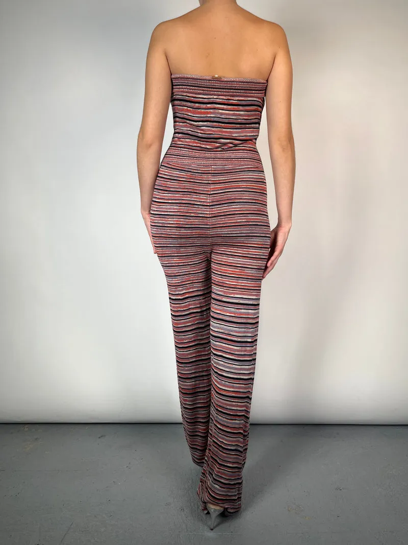 FREE PEOPLE Enterito Strapless Rayas