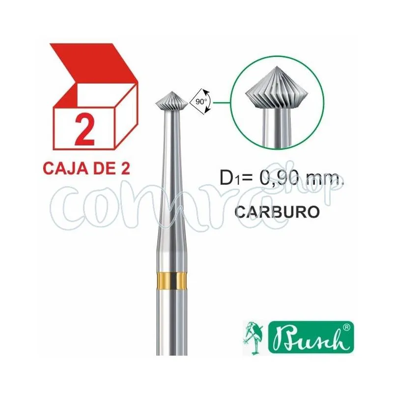 Fresa Carburo 414AU 0,90mm. Doble Cono C/2