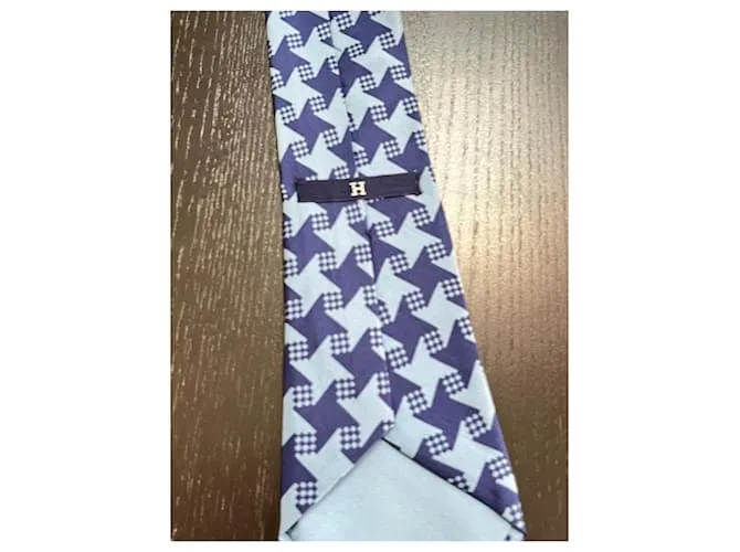 Hermès Corbatas Azul marino 