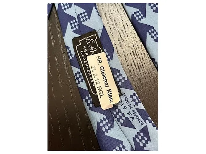 Hermès Corbatas Azul marino 