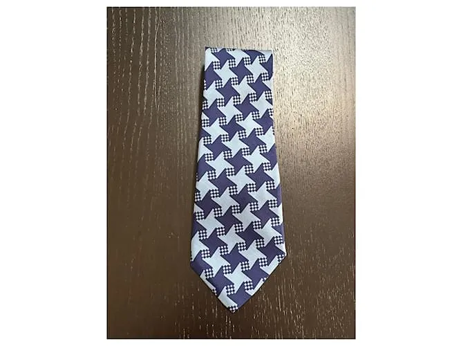 Hermès Corbatas Azul marino 