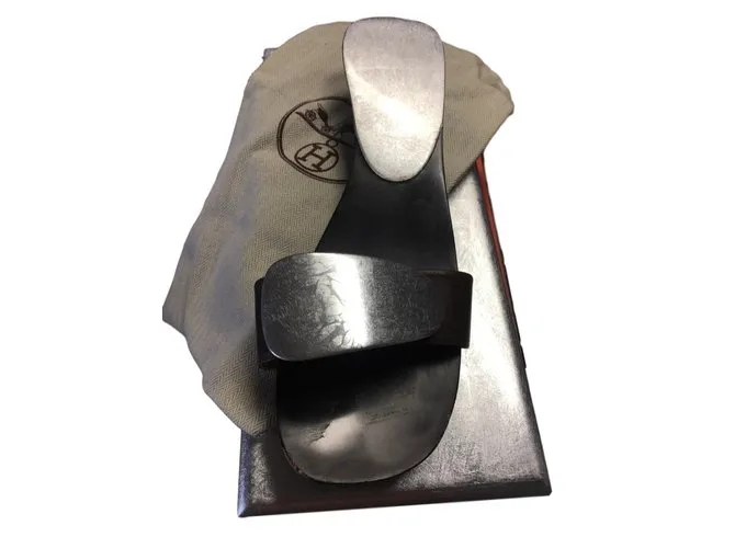 Hermès Mulas Negro Plata 