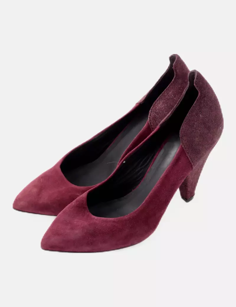Hoss Intropia Zapato granate combinado tacón