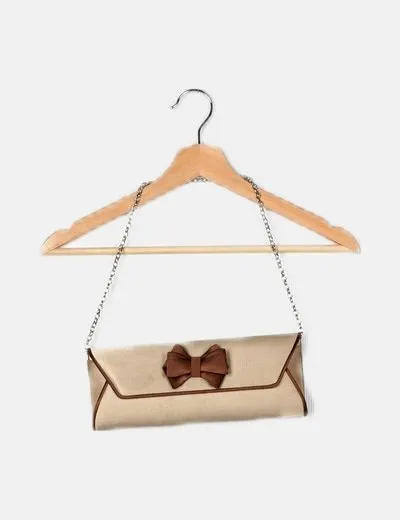 Iber bolsos Bolso dorado clutche