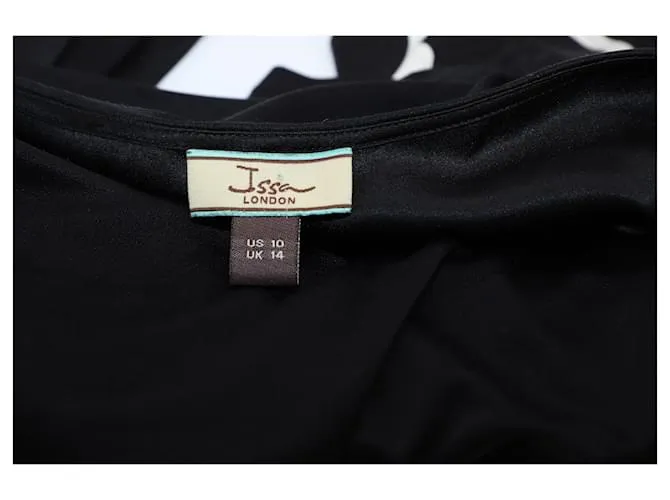 Issa VESTIDO DRAPEADO ISA DE UNA MANGA EN SEDA NEGRA 